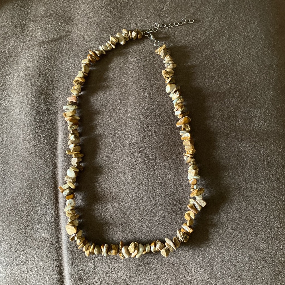 brown crystal necklace